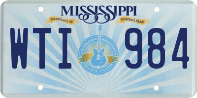 MS license plate WTI984