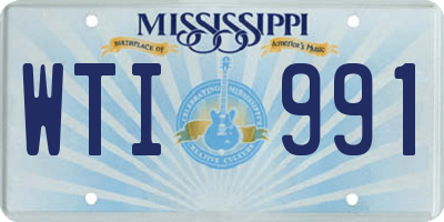 MS license plate WTI991