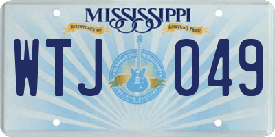 MS license plate WTJ049