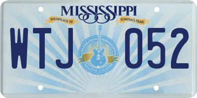 MS license plate WTJ052