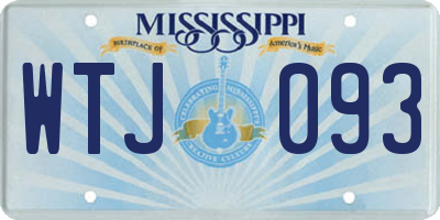 MS license plate WTJ093