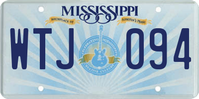 MS license plate WTJ094
