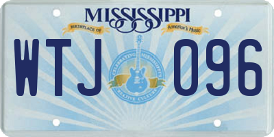 MS license plate WTJ096