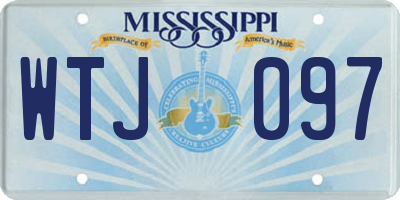 MS license plate WTJ097