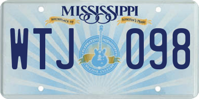 MS license plate WTJ098