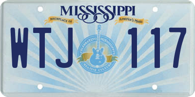 MS license plate WTJ117