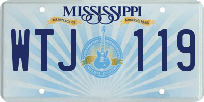 MS license plate WTJ119