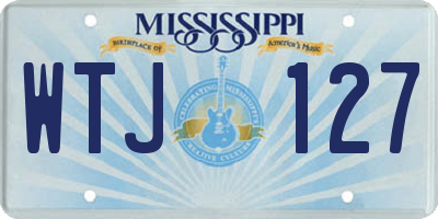 MS license plate WTJ127