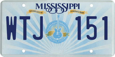 MS license plate WTJ151