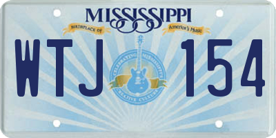 MS license plate WTJ154
