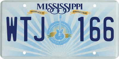 MS license plate WTJ166