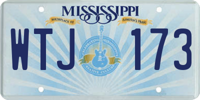 MS license plate WTJ173
