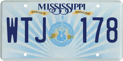 MS license plate WTJ178
