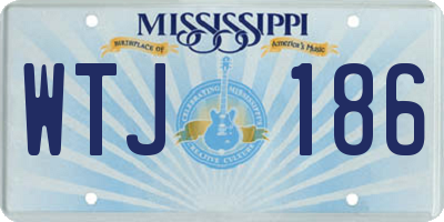 MS license plate WTJ186