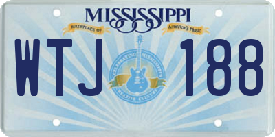 MS license plate WTJ188