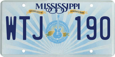 MS license plate WTJ190