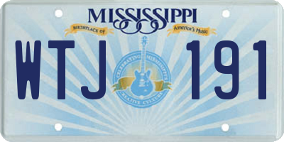 MS license plate WTJ191