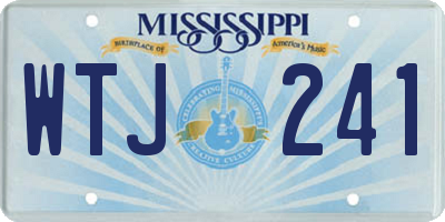 MS license plate WTJ241