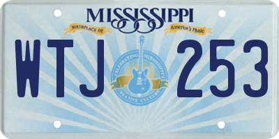 MS license plate WTJ253