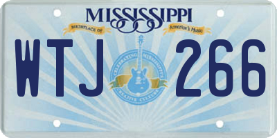 MS license plate WTJ266