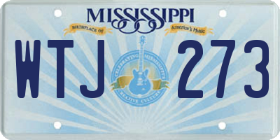 MS license plate WTJ273
