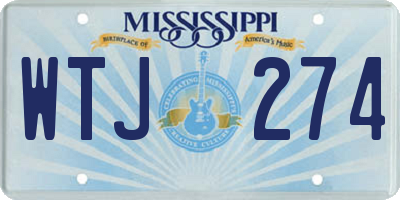 MS license plate WTJ274