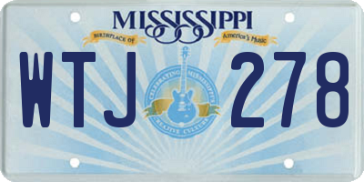 MS license plate WTJ278