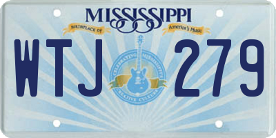 MS license plate WTJ279