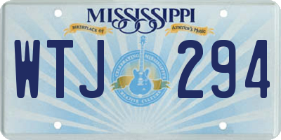 MS license plate WTJ294