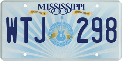 MS license plate WTJ298