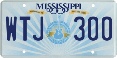 MS license plate WTJ300