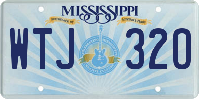 MS license plate WTJ320