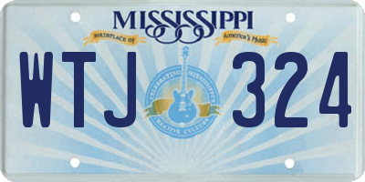 MS license plate WTJ324
