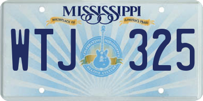 MS license plate WTJ325