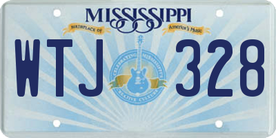 MS license plate WTJ328