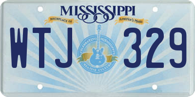 MS license plate WTJ329