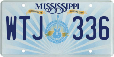 MS license plate WTJ336