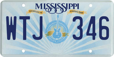 MS license plate WTJ346