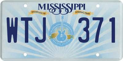 MS license plate WTJ371