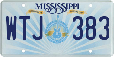 MS license plate WTJ383