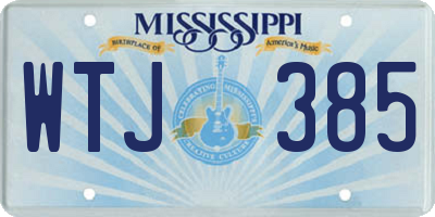 MS license plate WTJ385