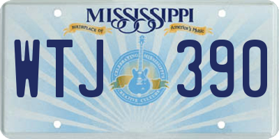 MS license plate WTJ390