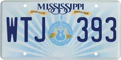 MS license plate WTJ393