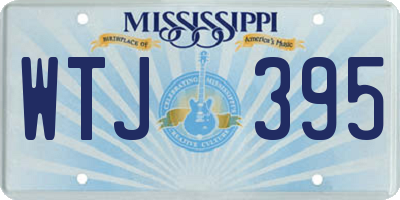 MS license plate WTJ395