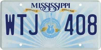 MS license plate WTJ408