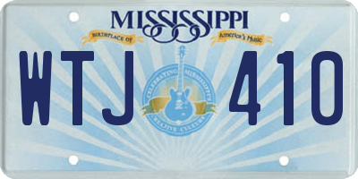 MS license plate WTJ410