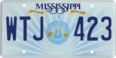 MS license plate WTJ423