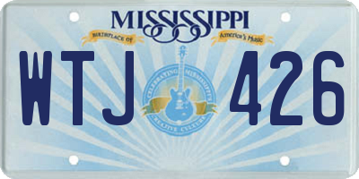 MS license plate WTJ426