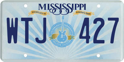 MS license plate WTJ427