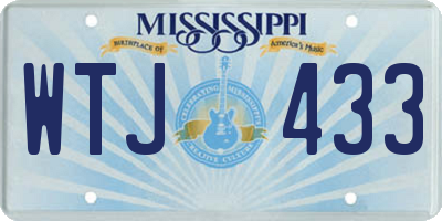 MS license plate WTJ433
